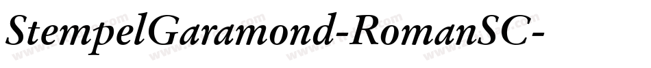 StempelGaramond-RomanSC字体转换