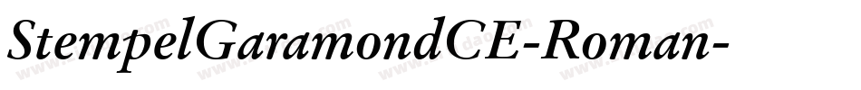 StempelGaramondCE-Roman字体转换