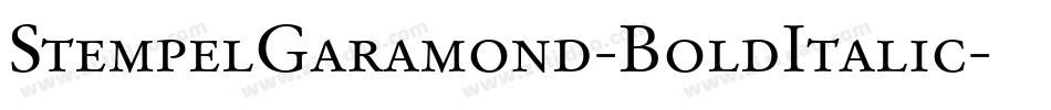 StempelGaramond-BoldItalic字体转换
