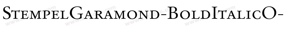 StempelGaramond-BoldItalicO字体转换