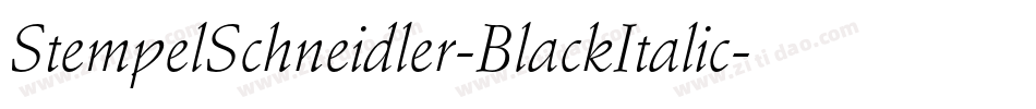StempelSchneidler-BlackItalic字体转换