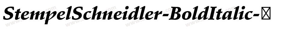 StempelSchneidler-BoldItalic字体转换