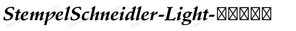 StempelSchneidler-Light字体转换