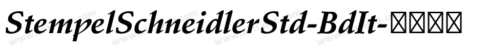 StempelSchneidlerStd-BdIt字体转换
