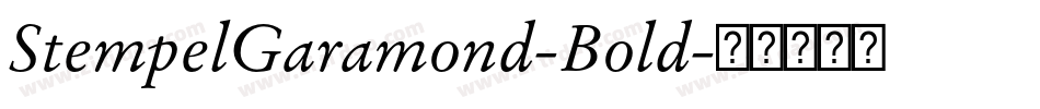 StempelGaramond-Bold字体转换