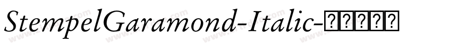 StempelGaramond-Italic字体转换