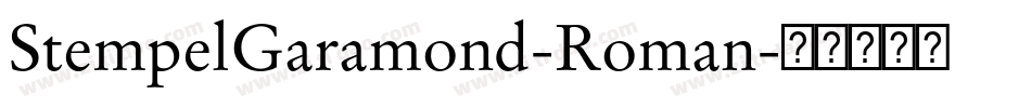 StempelGaramond-Roman字体转换