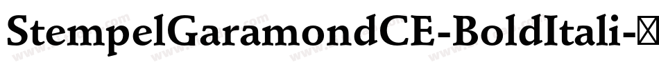 StempelGaramondCE-BoldItali字体转换