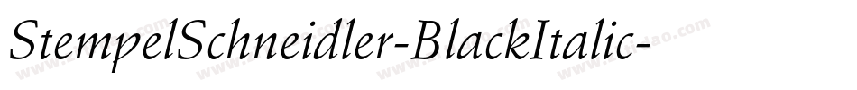 StempelSchneidler-BlackItalic字体转换