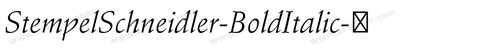 StempelSchneidler-BoldItalic字体转换