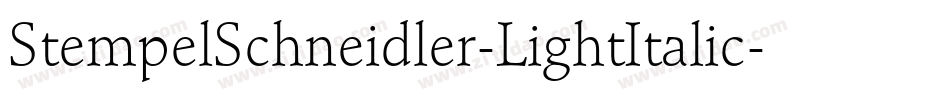 StempelSchneidler-LightItalic字体转换