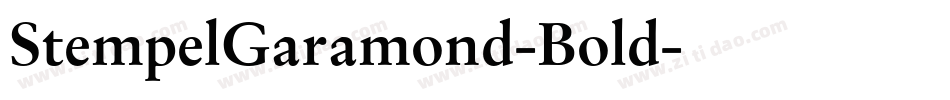 StempelGaramond-Bold字体转换