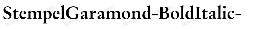 StempelGaramond-BoldItalic字体转换
