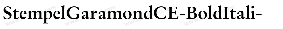 StempelGaramondCE-BoldItali字体转换