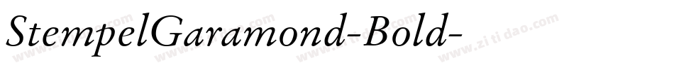 StempelGaramond-Bold字体转换
