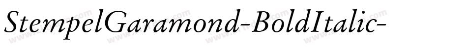 StempelGaramond-BoldItalic字体转换