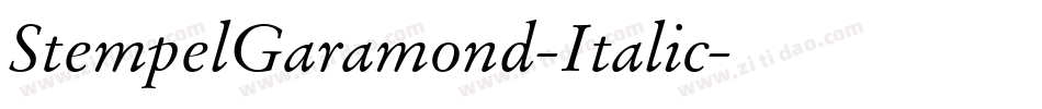 StempelGaramond-Italic字体转换