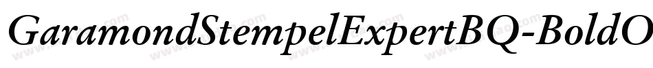 GaramondStempelExpertBQ-BoldOsF字体转换