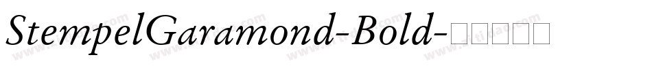 StempelGaramond-Bold字体转换