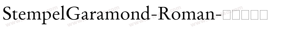 StempelGaramond-Roman字体转换