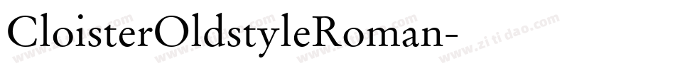 CloisterOldstyleRoman字体转换