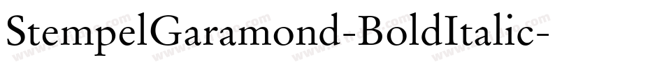 StempelGaramond-BoldItalic字体转换