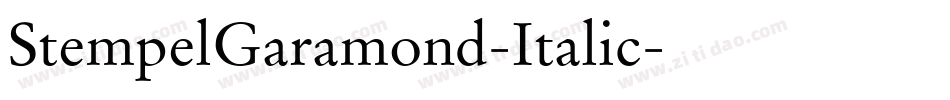StempelGaramond-Italic字体转换