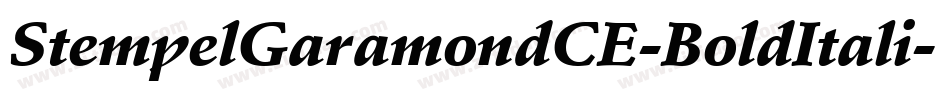 StempelGaramondCE-BoldItali字体转换