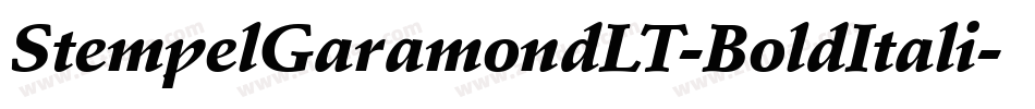 StempelGaramondLT-BoldItali字体转换
