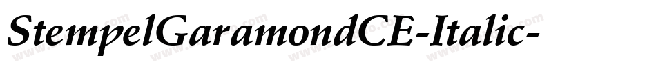 StempelGaramondCE-Italic字体转换