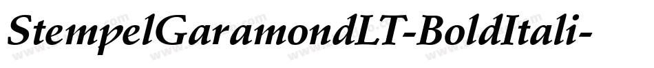 StempelGaramondLT-BoldItali字体转换
