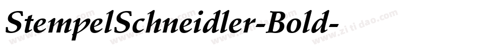 StempelSchneidler-Bold字体转换