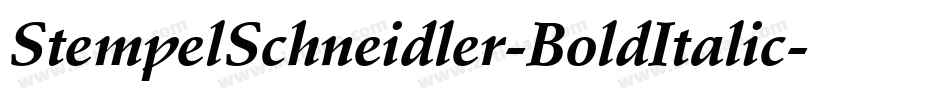 StempelSchneidler-BoldItalic字体转换