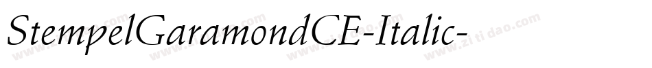 StempelGaramondCE-Italic字体转换