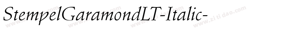 StempelGaramondLT-Italic字体转换