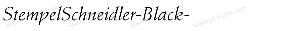 StempelSchneidler-Black字体转换