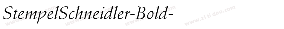 StempelSchneidler-Bold字体转换