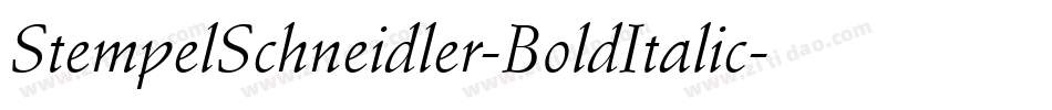 StempelSchneidler-BoldItalic字体转换