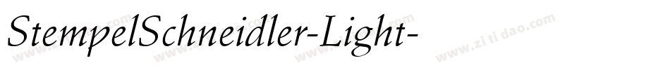 StempelSchneidler-Light字体转换
