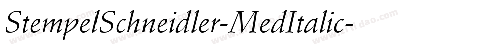 StempelSchneidler-MedItalic字体转换