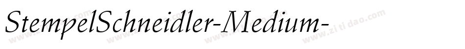 StempelSchneidler-Medium字体转换