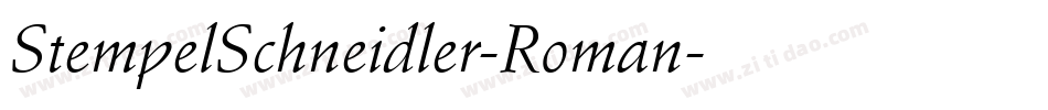 StempelSchneidler-Roman字体转换