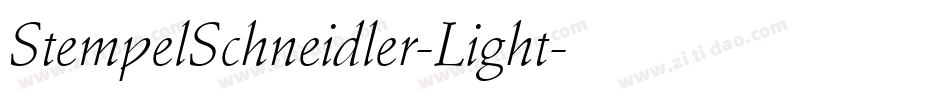 StempelSchneidler-Light字体转换