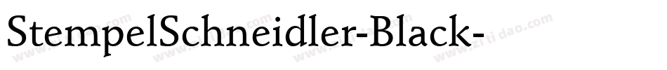StempelSchneidler-Black字体转换