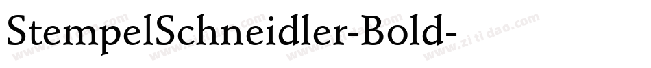 StempelSchneidler-Bold字体转换