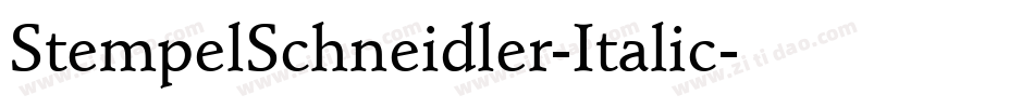 StempelSchneidler-Italic字体转换