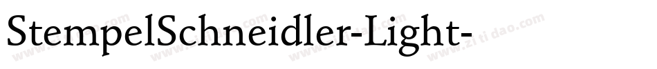 StempelSchneidler-Light字体转换