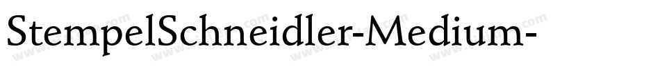 StempelSchneidler-Medium字体转换