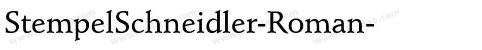 StempelSchneidler-Roman字体转换