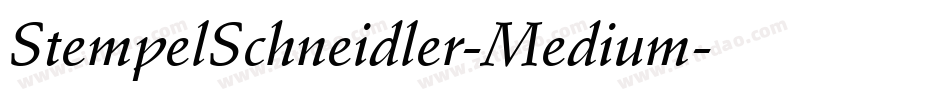 StempelSchneidler-Medium字体转换